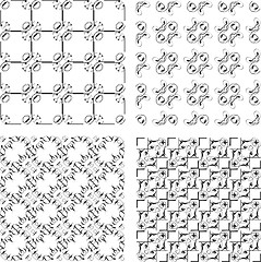 Image showing seamless patterns set