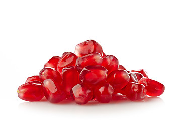 Image showing pomegranate seeds on a white background