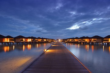 Image showing tropical water home villas