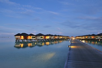 Image showing tropical water home villas