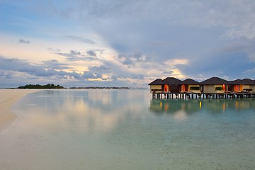 Image showing tropical water home villas