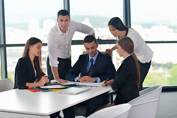 Image showing business people group in a meeting at office