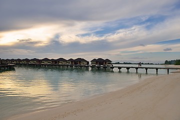 Image showing tropical water home villas