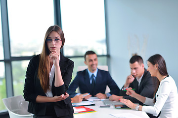 Image showing business people group in a meeting at office