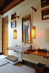 Image showing Luxury modern bathroom