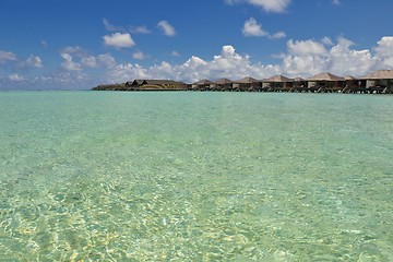 Image showing tropical water home villas