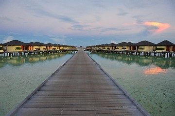 Image showing tropical water home villas