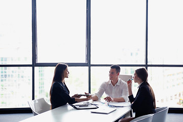 Image showing business people group in a meeting at office