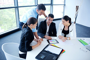 Image showing business people group in a meeting at office