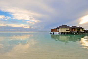 Image showing tropical water home villas