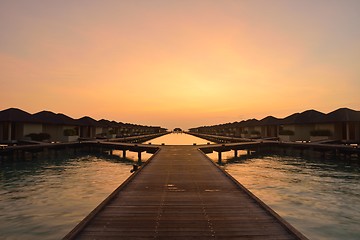 Image showing tropical water home villas