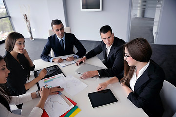 Image showing business people group in a meeting at office