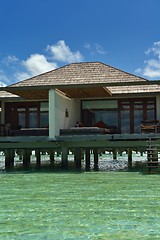 Image showing tropical water home villas