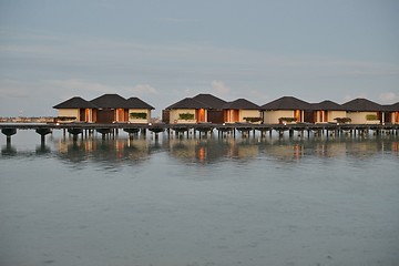 Image showing tropical water home villas