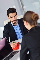 Image showing business people group in a meeting at office