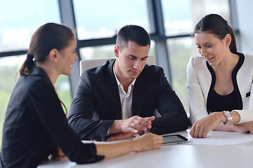 Image showing business people group in a meeting at office