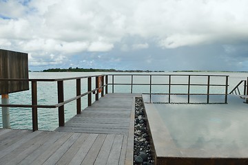 Image showing tropical water home villas