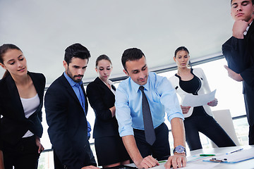 Image showing business people group in a meeting at office