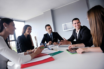 Image showing business people group in a meeting at office