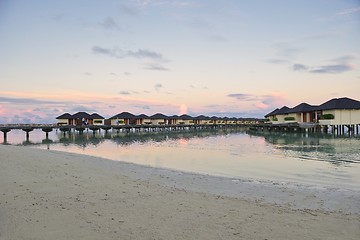 Image showing tropical water home villas