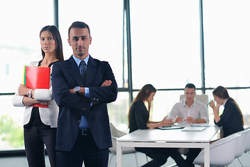 Image showing business people group in a meeting at office