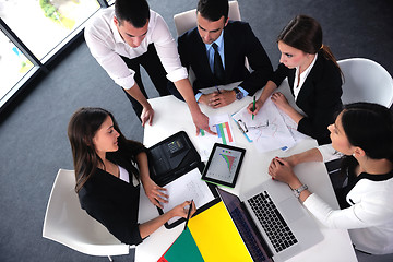 Image showing business people group in a meeting at office