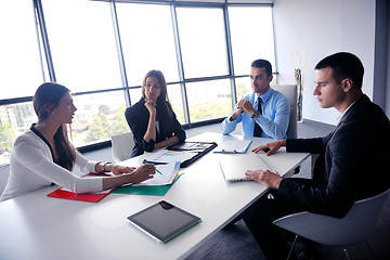 Image showing business people group in a meeting at office