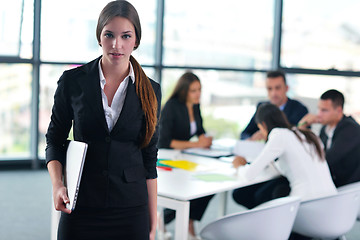 Image showing business people group in a meeting at office