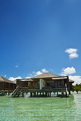 Image showing tropical water home villas