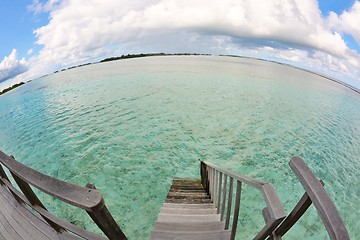 Image showing tropical water home villas