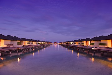 Image showing tropical water home villas