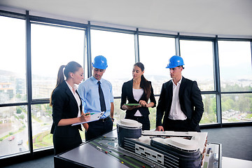 Image showing business people group in a meeting at office