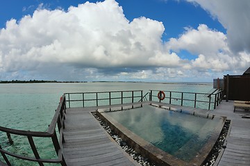 Image showing tropical water home villas