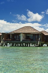 Image showing tropical water home villas