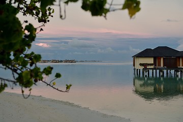 Image showing tropical water home villas