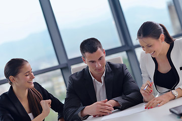 Image showing business people group in a meeting at office