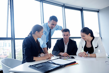 Image showing business people group in a meeting at office