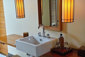 Image showing Luxury modern bathroom