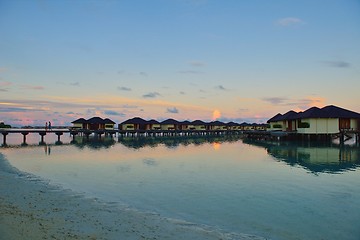 Image showing tropical water home villas