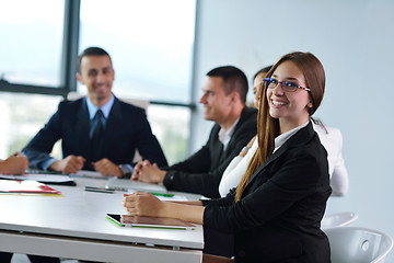 Image showing business people group in a meeting at office