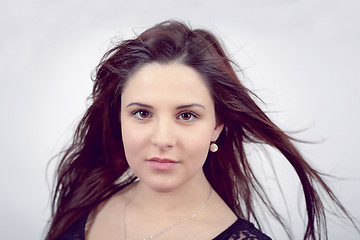 Image showing Fashion portrait of beautiful young girl 