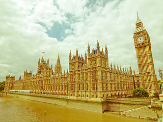 Image showing Retro looking Houses of Parliament