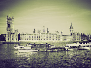 Image showing Vintage sepia Houses of Parliament