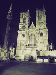 Image showing Vintage sepia Westminster Abbey