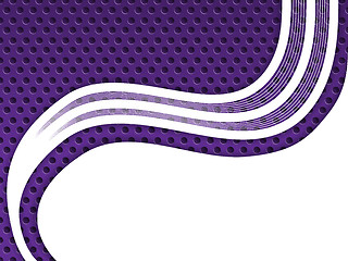 Image showing Abstract purple background with white waves
