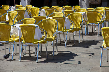 Image showing Cafe tables in Venice