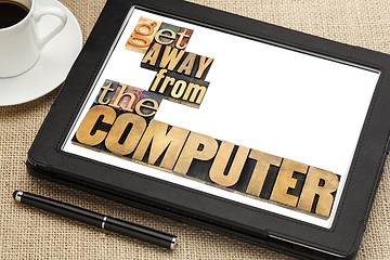 Image showing computer or internet addiction 