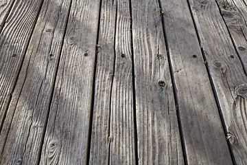 Image showing old weathered wood deck