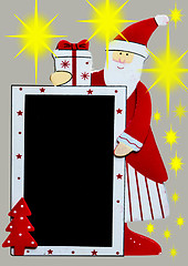 Image showing Santa Claus with blackboard