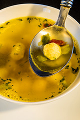 Image showing semolina ball soup